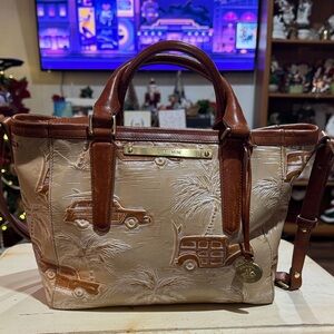 BRAHMIN ARNO BEIGE COPA CABANA